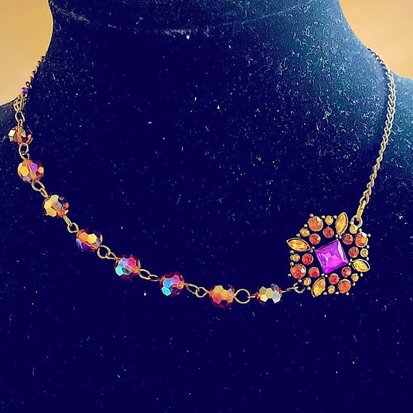 NWOT.  Local Artisan iridescent Crystal necklace. - Picture 1 of 4